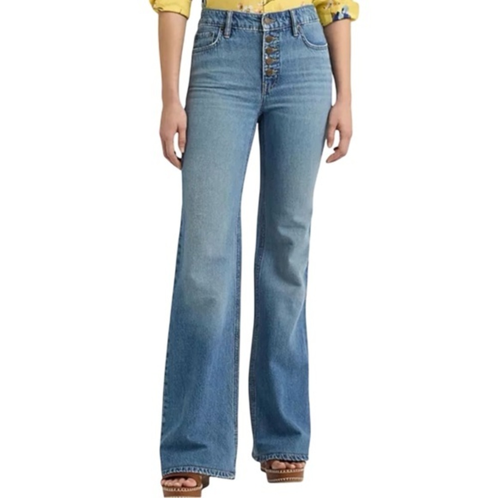 Lauren Ralph Lauren High Rise Flare Jeans blue wash size 10 new with tag